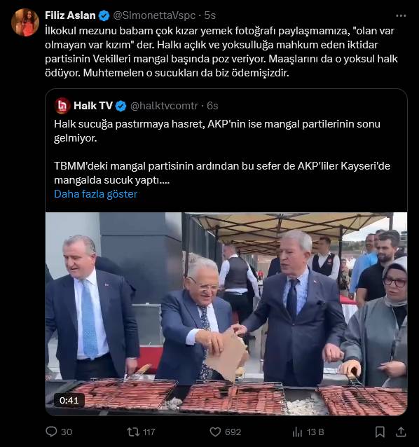 AKP mangal partisi verdi sosyal medya ayağa kalktı!  "Yiyin efendiler yiyin" 4